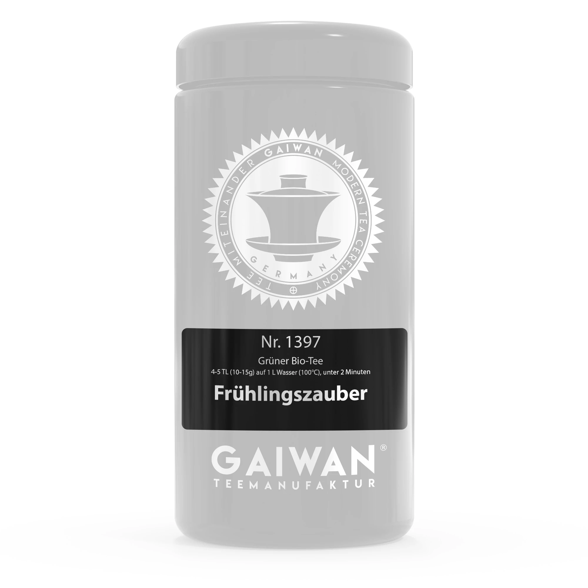 Wechseletikett zum Beschriften der Teedose mit Tee Nr. 1397